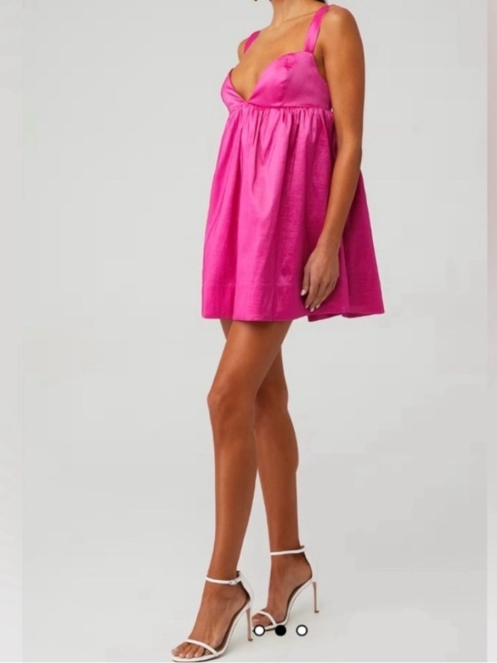 For Love And Lemons Fuchsia Babydoll Mini Dress